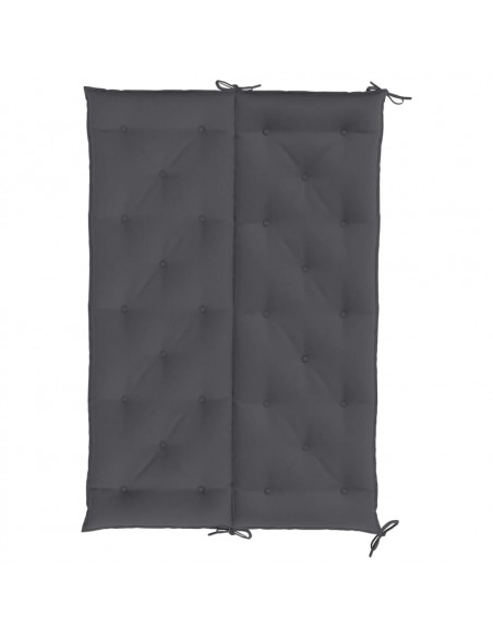 Cuscini Panca Giardino 2pz Antracite 150x50x7cm Tessuto Oxford