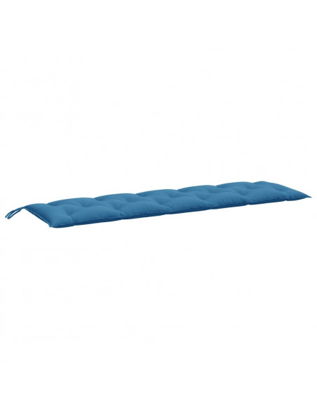 Cuscini Panca Giardino 2pz Blu Mélange 180x50x7 cm Tessuto
