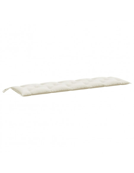 Cuscini Panca Giardino 2pz Crema Mélange 180x50x7 cm Tessuto