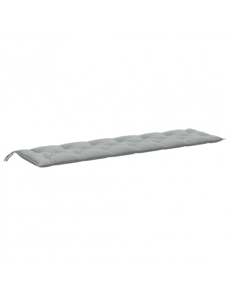Cuscini Panca Giardino 2pz Grigio Chiaro Mélange 200x50x7 cm