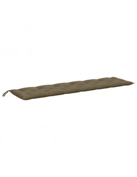 Cuscini Panca Giardino 2pz Tortora Mélange 200x50x7 cm Tessuto