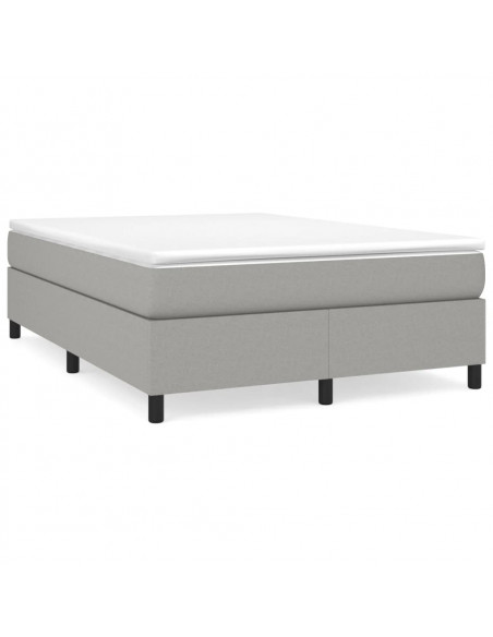 Giroletto a Molle Grigio Chiaro 140x190 cm in Tessuto