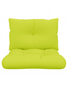 Cuscini per Divani in Pallet 2 pz Verde Intenso in Tessuto