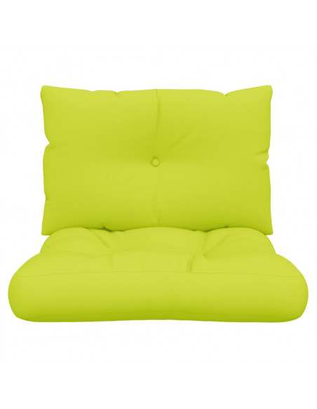 Cuscini per Divani in Pallet 2 pz Verde Intenso in Tessuto