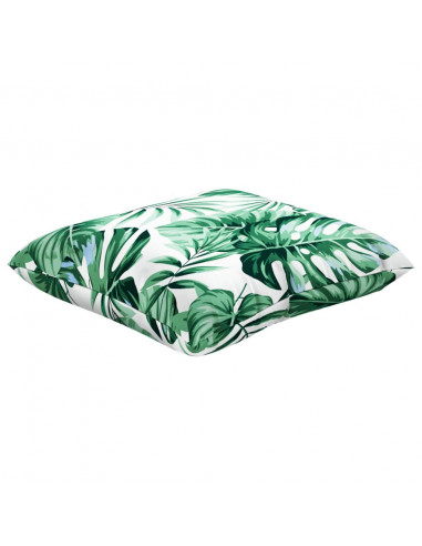 Cuscini per Divano 4 pz Motivo a Foglie 40x40 cm in Tessuto