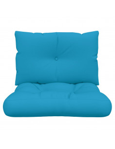 Cuscini per Pallet 2 pz Blu in Tessuto