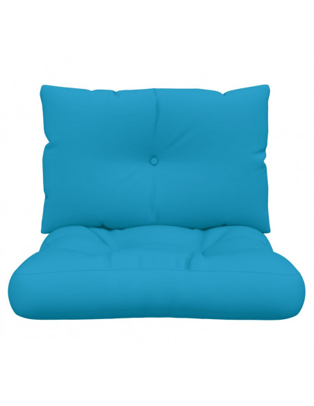 Cuscini per Pallet 2 pz Blu in Tessuto