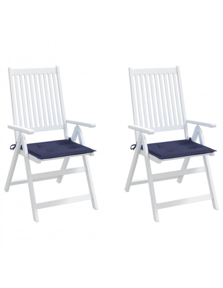 Cuscini per Pallet 2 pz Blu Marino 40x40x3 cm in Tessuto Oxford