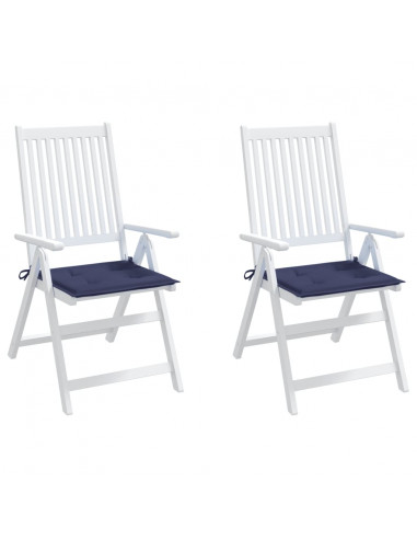 Cuscini per Pallet 2 pz Blu Marino 50x50x3 cm in Tessuto Oxford