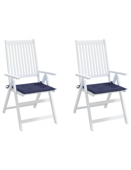 Cuscini per Pallet 2 pz Blu Marino 50x50x3 cm in Tessuto Oxford