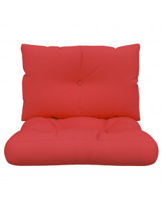 Cuscini per Pallet 2 pz Rossi in Tessuto
