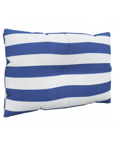 Cuscini per Pallet 2 pz Strisce Blu e Bianche Tessuto Oxford