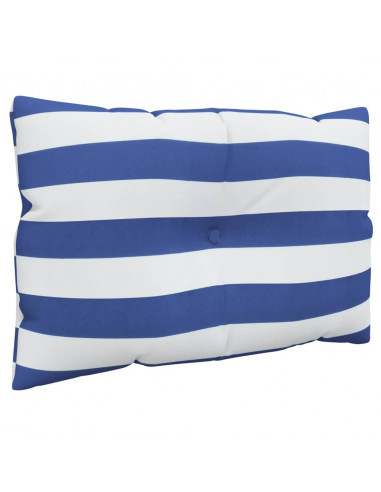 Cuscini per Pallet 2 pz Strisce Blu e Bianche Tessuto Oxford