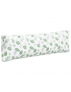 Cuscini per Pallet 3 pz Motivo a Foglie in Tessuto Oxford