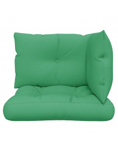 Cuscini per Pallet 3 pz Verdi in Tessuto