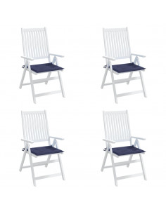 Cuscini per Pallet 4 pz Blu Marino 50x50x3 cm in Tessuto Oxford