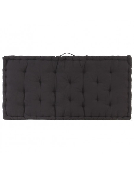 Cuscini per Pallet e Pavimento 2 pz in Cotone Nero