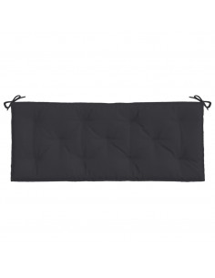Cuscini per Panca 2 pz Neri 120x50x7 cm in Tessuto Oxford