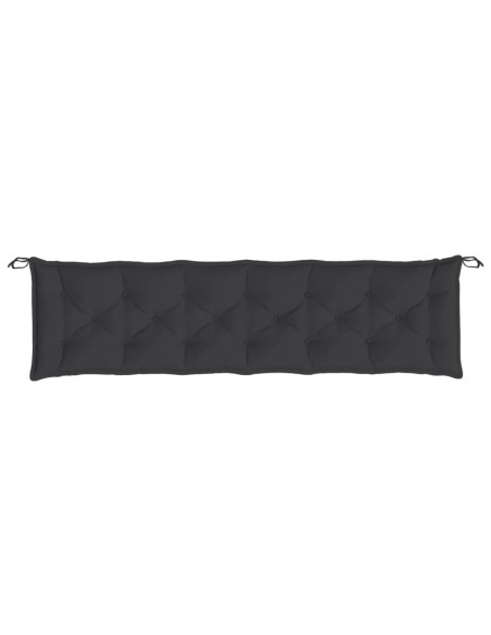 Cuscini per Panca 2 pz Neri 200x50x7 cm in Tessuto Oxford
