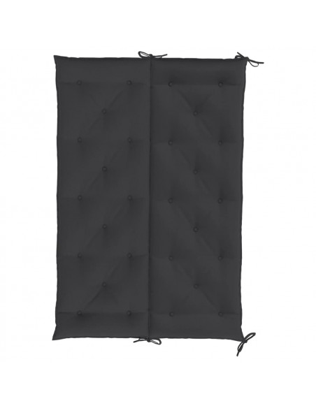 Cuscini per Panca 2 pz Nero 150x50x7 cm in Tessuto Oxford