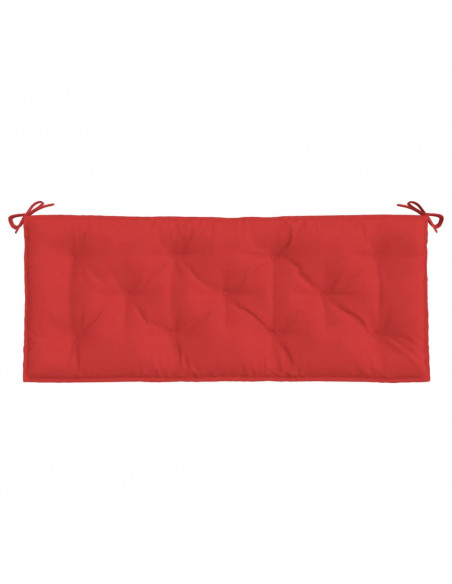 Cuscini per Panca 2 pz Rossi 120x50x7 cm in Tessuto Oxford
