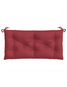 Cuscini per Panca 2 pz Rosso Vino 100x50x7cm in Tessuto Oxford