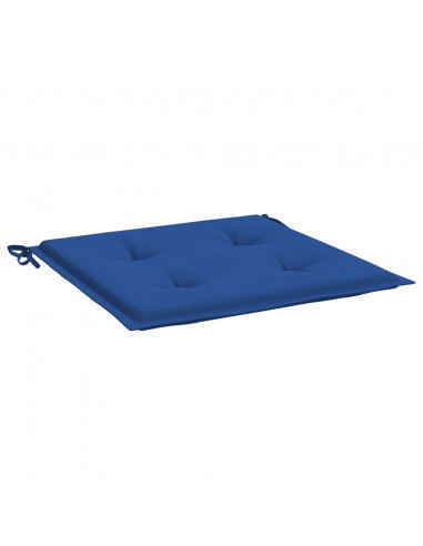 Cuscini per Sedia 2 pz Blu Reale 50x50x3 cm in Tessuto Oxford