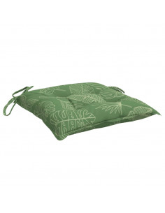 Cuscini per Sedia 4 pz Motivo a Foglie 40x40x7 cm Tessuto