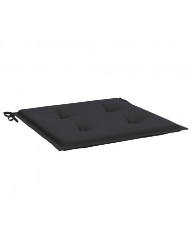 Cuscini per Sedia 4 pz Neri 50x50x3 cm in Tessuto Oxford