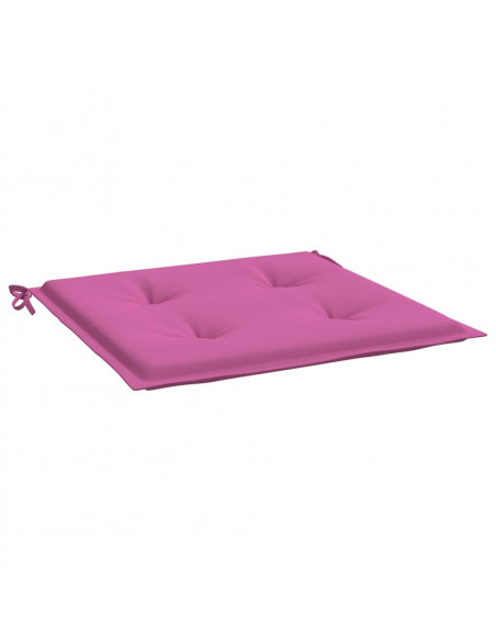 Cuscini per Sedia 4 pz Rosa 40x40x3 cm in Tessuto