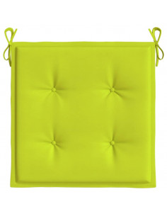 Cuscini per Sedia 4 pz Verde Brillante 50x50x4cm Tessuto Oxford