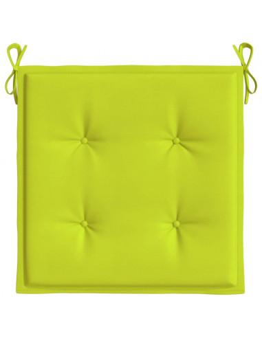 Cuscini per Sedia 4 pz Verde Brillante 50x50x4cm Tessuto Oxford