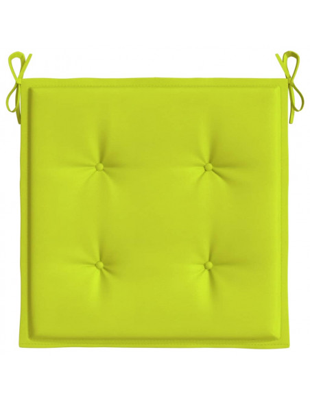 Cuscini per Sedia 4 pz Verde Brillante 50x50x3cm Tessuto Oxford