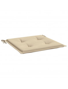 Cuscini per Sedia 6 pz Beige 40x40x3 cm in Tessuto Oxford