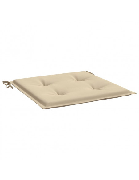 Cuscini per Sedia 6 pz Beige 40x40x3 cm in Tessuto Oxford