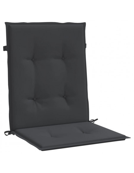 Cuscini per Sedia 6 pz Neri 100x50x3 cm in Tessuto Oxford