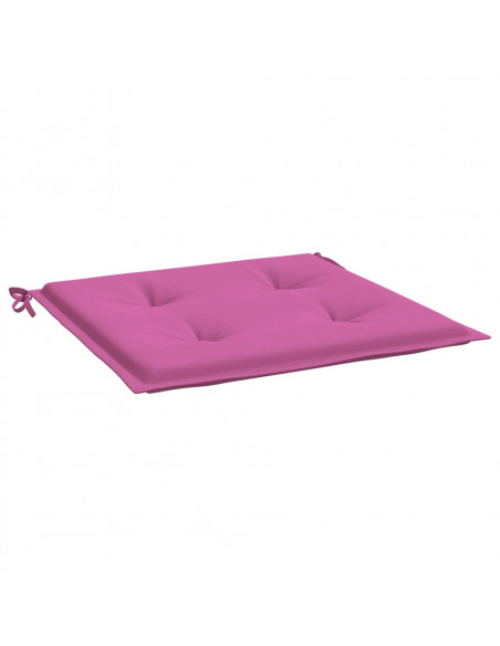 Cuscini per Sedia 6 pz Rosa 50x50x3 cm in Tessuto