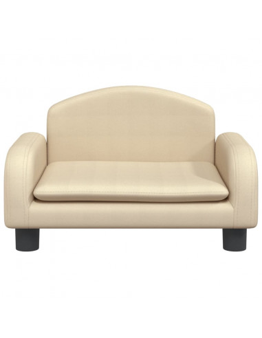 Divano per Bambini Crema 50x40x30 cm in Tessuto