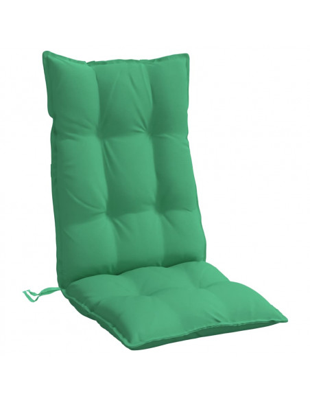 Cuscini per Sedia con Schienale Alto 4 pz Verde Tessuto Oxford