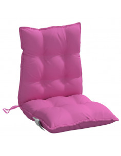 Cuscini per Sedia Schienale Basso 2 pz Rosa in Tessuto Oxford