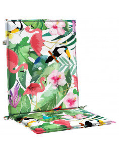 Cuscini per Sedia Schienale Basso 6 pz Multicolore in Tessuto