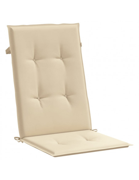 Cuscini per Sedie 2 pz Beige 120x50x3 cm in Tessuto