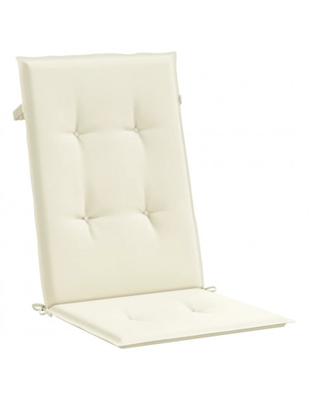 Cuscini per Sedie 4 pz Crema 120x50x3 cm in Tessuto