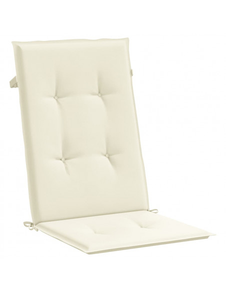 Cuscini per Sedie 6 pz Crema 120x50x3 cm in Tessuto