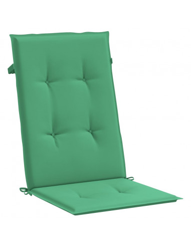 Cuscini per Sedie 6 pz Verdi 120x50x3 cm in Tessuto