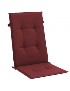 Cuscini Sedia Schiena Alta 2 Rosso Vino Mélange 120x50x4 cm