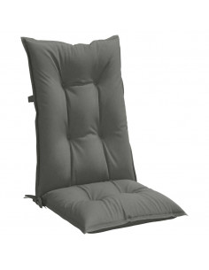 Cuscini Sedia Schiena Alta 4 Grigio Mélange 120x50x7 Tessuto
