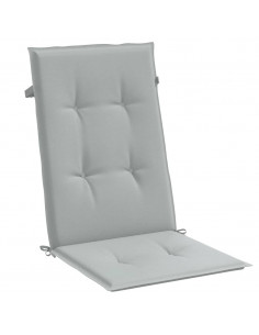 Cuscini Sedia Schiena Alta 6 Grigio Mélange 120x50x4 Tessuto