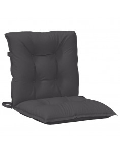 Cuscini Sedia Schiena Bassa 4 pz Antracite Mélange 100x50x7 cm