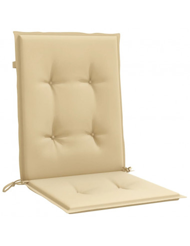 Cuscini Sedia Schiena Bassa 4 pz Beige Mélange 100x50x4 Tessuto